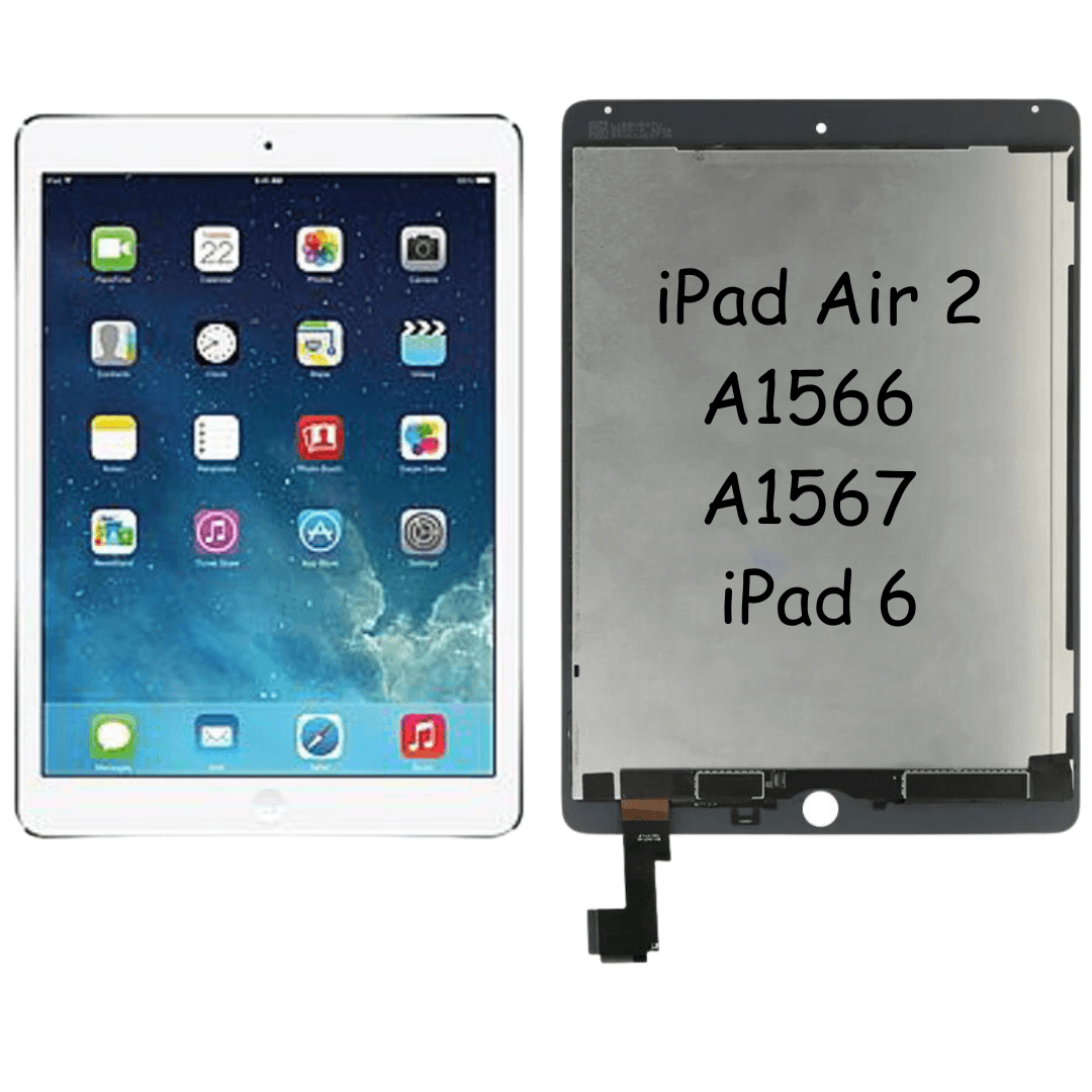 LCD Screen with Digitizer Full Assembly for iPad Air 2 A1566 A1567 / iPad 6 (White) - Best Cell Phone Parts Distributor in Canada, Parts Source LCD Screen with Digitizer Full Assembly for iPad Air 2 A1566 A1567 / iPad 6 (White) - Best Cell Phone Parts Distributor in Canada, Parts Source